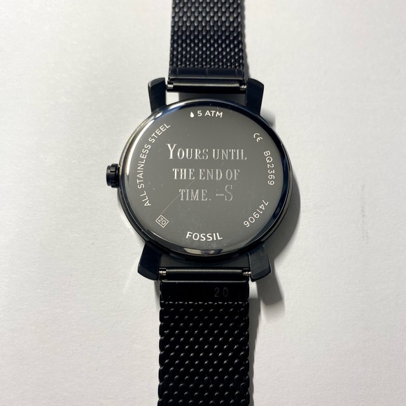 Fossil Watch Rhett Three-Hand Black Stainless Steel Watch - Picture 5 of 5